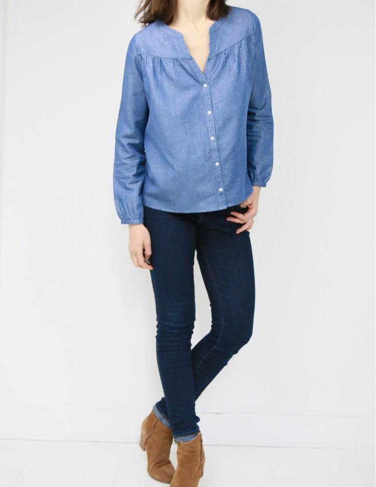 Blouse femme ENVOL Patron de couture pochette - L'atelier de Gaspard et Léonie