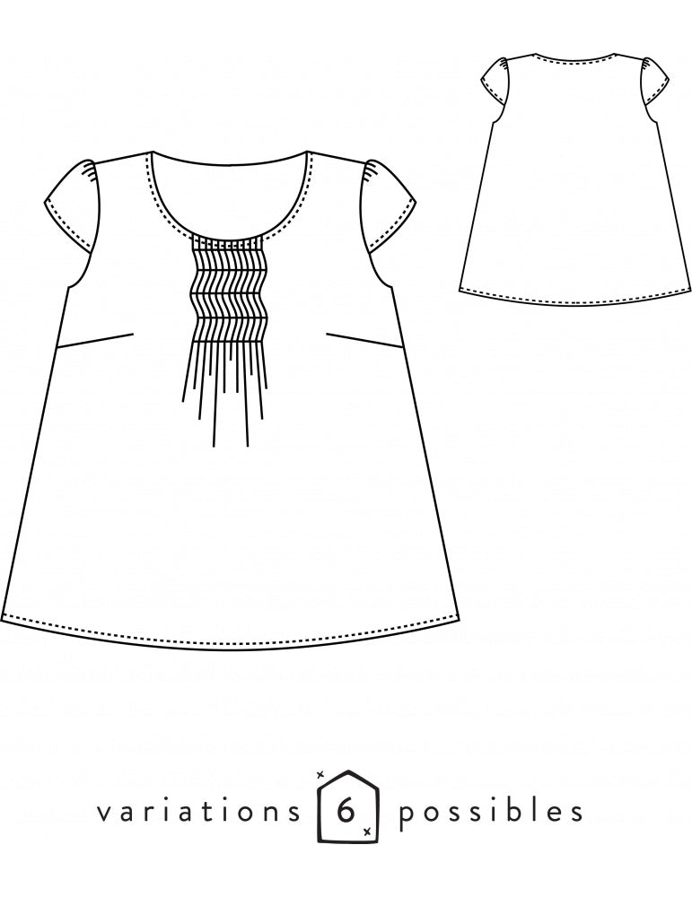 Blouse ou Robe femme BARCELONA Patron de couture pochette - Atelier SCÄMMIT Patron de couture ATELIER SCÄMMIT | Gaspard et Léonie Tissus en ligne et Mercerie à Toulouse