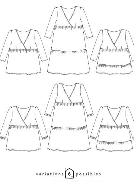 Blouse ou Robe femme EUGENIE Patron de couture pochette - L'atelier de Gaspard et Léonie