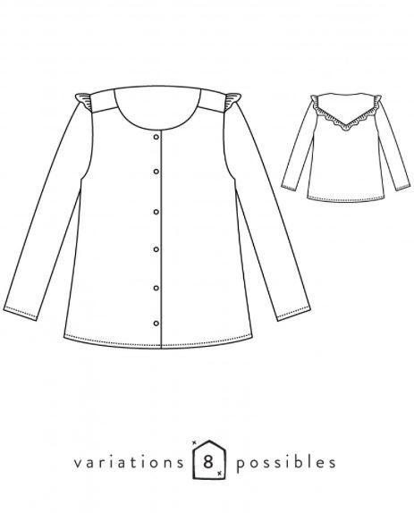 Blouse ou Robe femme VERTIGE Patron de couture pochette - L'atelier de Gaspard et Léonie