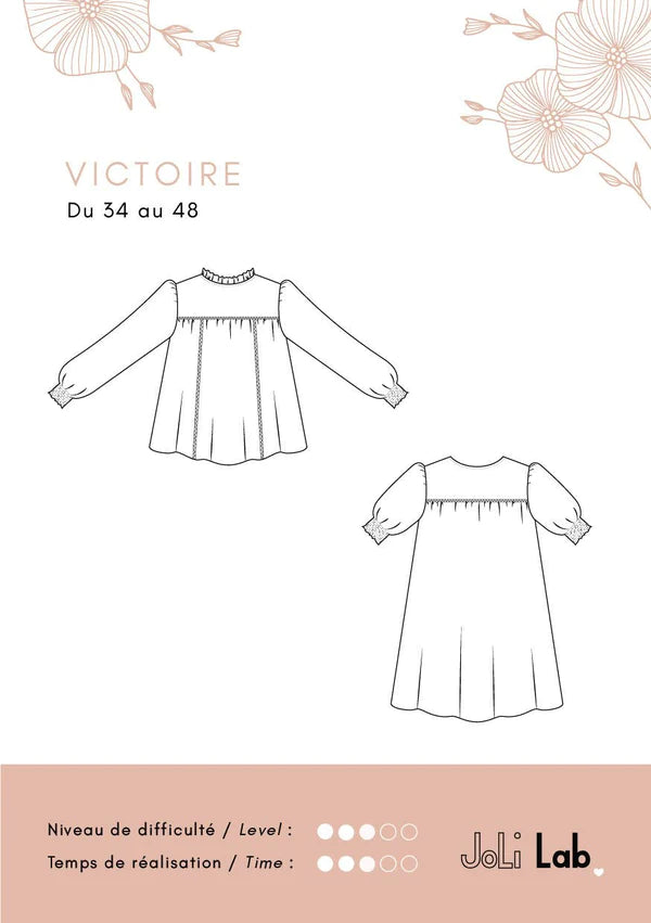 Blouse/Robe VICTOIRE - Patron de couture pochette - JOLI LAB Patron de couture JOLI LAB | Gaspard et Léonie Tissus en ligne et Mercerie à Toulouse