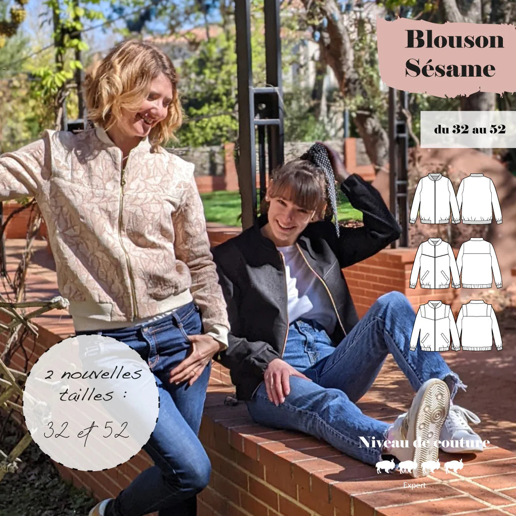 Blouson Teddy IDOLE Patron de couture pochette - SUPER BISON Patron de couture SUPER BISON | Gaspard et Léonie Tissus en ligne et Mercerie à Toulouse