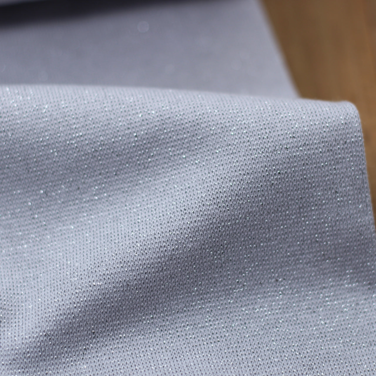 Bord Côte Gris argent - Glitter argent (Vendu x10cm) Tissus Sélection Gaspard & Léonie | Gaspard et Léonie Tissus en ligne et Mercerie à Toulouse