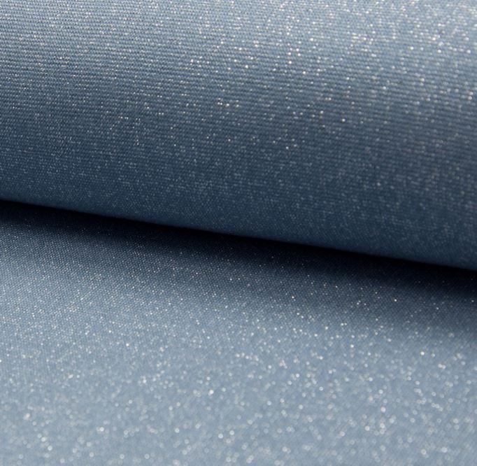 Bord Côte Gris bleuté- Glitter Argent (Vendu x10cm) Tissus L'atelier de Gaspard et Léonie | Gaspard et Léonie Tissus Mercerie Toulouse