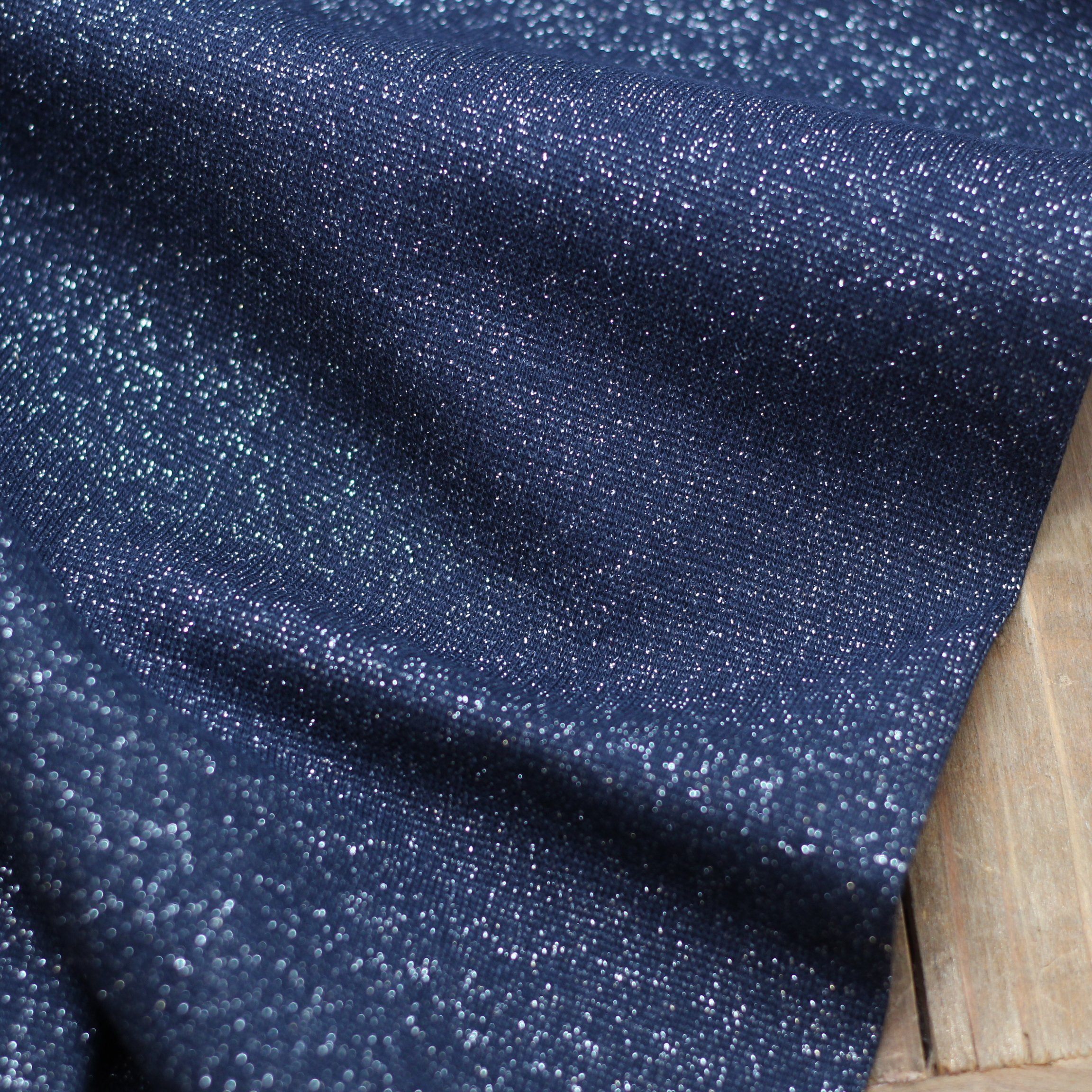 Bord Côte Marine - Glitter Argent (Vendu x10cm) Tissus Sélection Gaspard & Léonie | Gaspard et Léonie Tissus Mercerie Toulouse