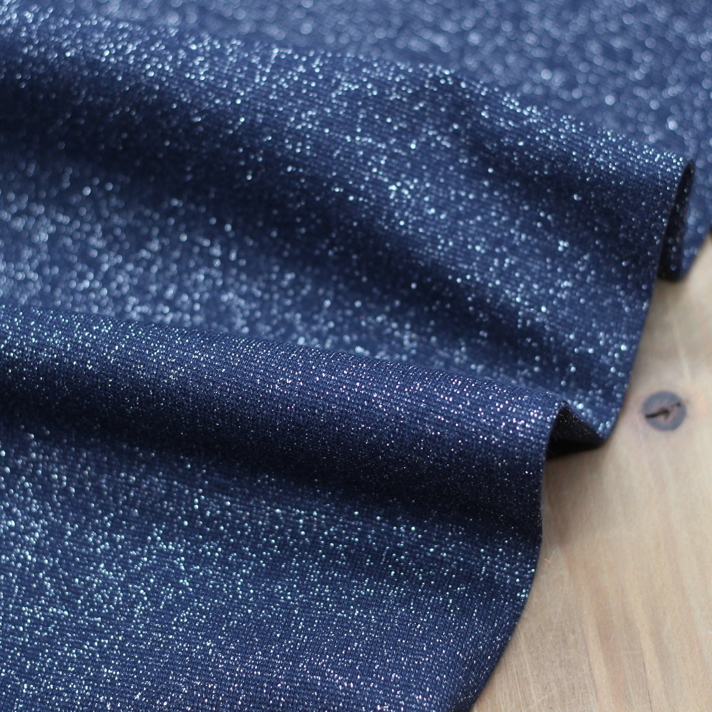 Bord Côte Marine - Glitter Argent (Vendu x10cm) Tissus Sélection Gaspard & Léonie | Gaspard et Léonie Tissus Mercerie Toulouse