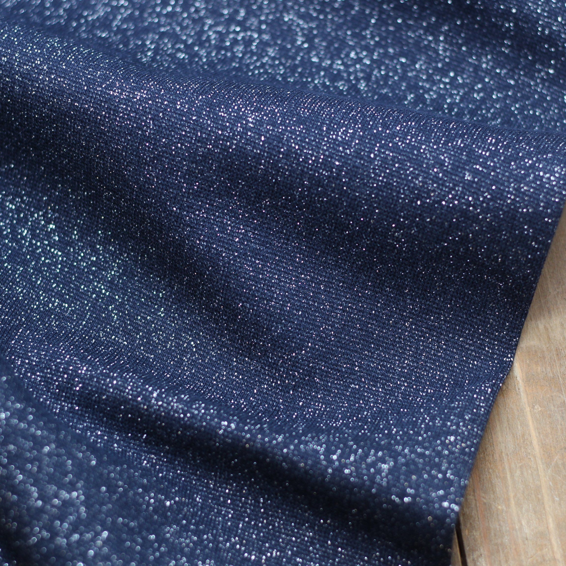 Bord Côte Marine - Glitter Argent (Vendu x10cm) Tissus Sélection Gaspard & Léonie | Gaspard et Léonie Tissus Mercerie Toulouse