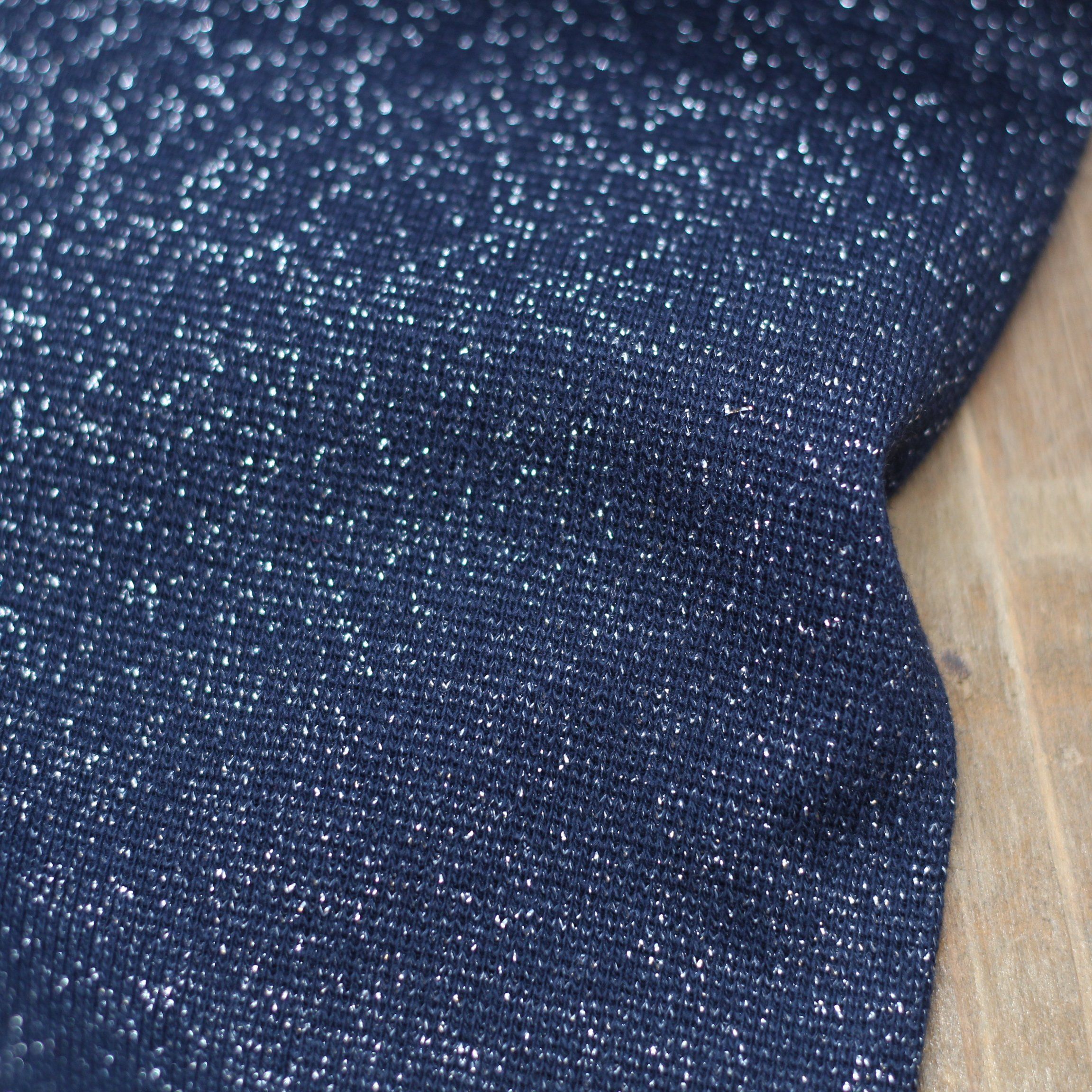 Bord Côte Marine - Glitter Argent (Vendu x10cm) Tissus Sélection Gaspard & Léonie | Gaspard et Léonie Tissus Mercerie Toulouse