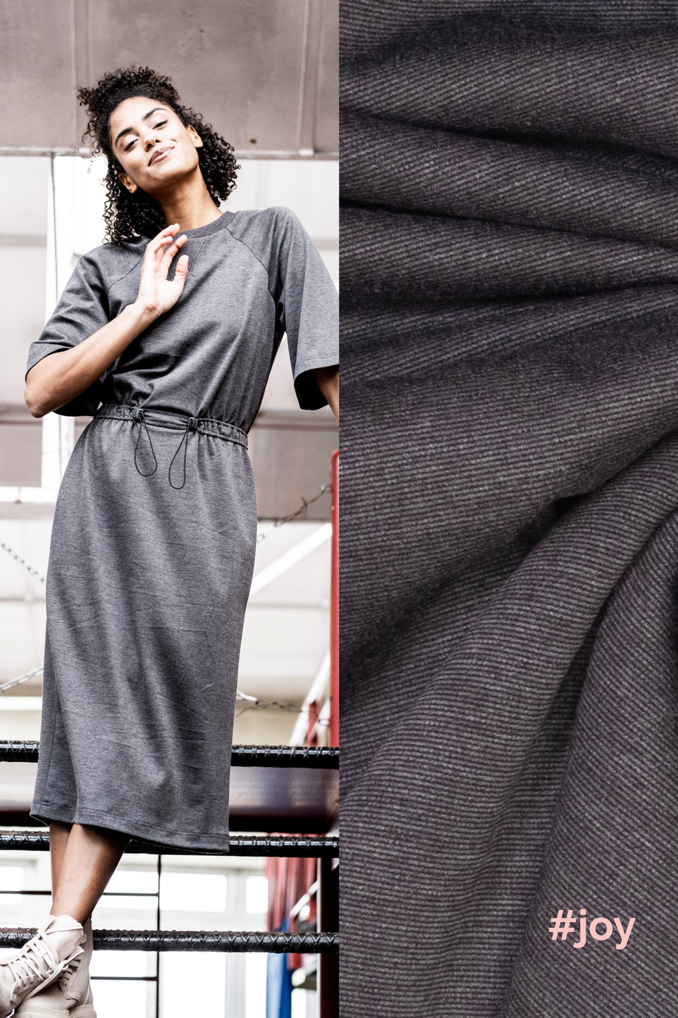 Bord Côte VERA / JOY - Gris Anthracite Night (Vendu x10cm) Tissus Sélection _FIBRE MOOD | Gaspard et Léonie Tissus Mercerie Toulouse