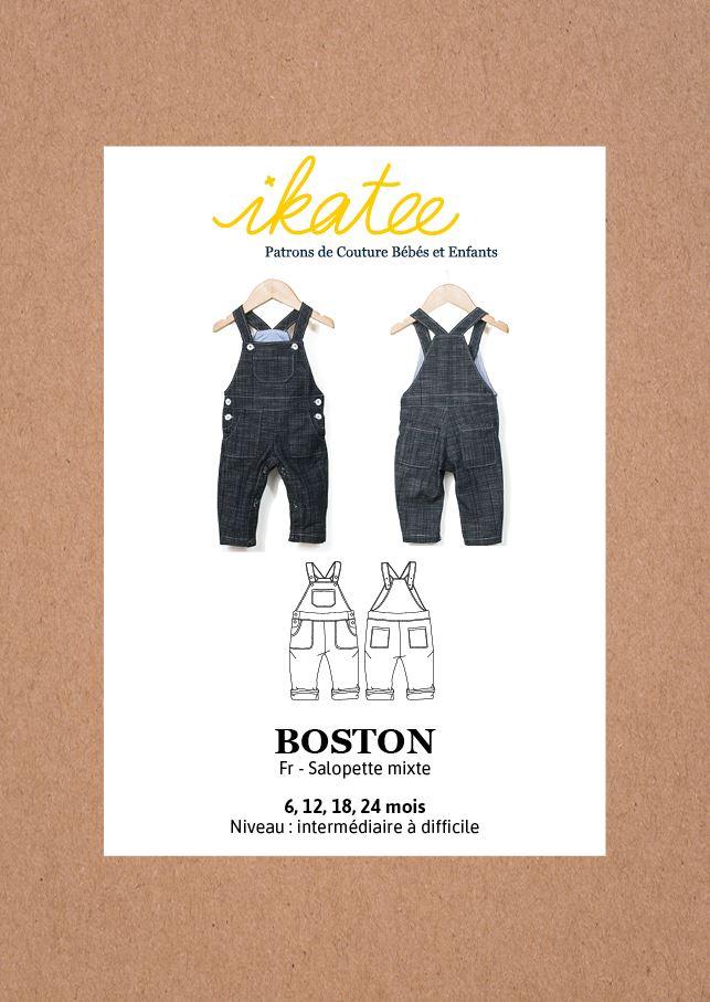 BOSTON Salopette Mixte patron de couture pochette - L'atelier de Gaspard et Léonie
