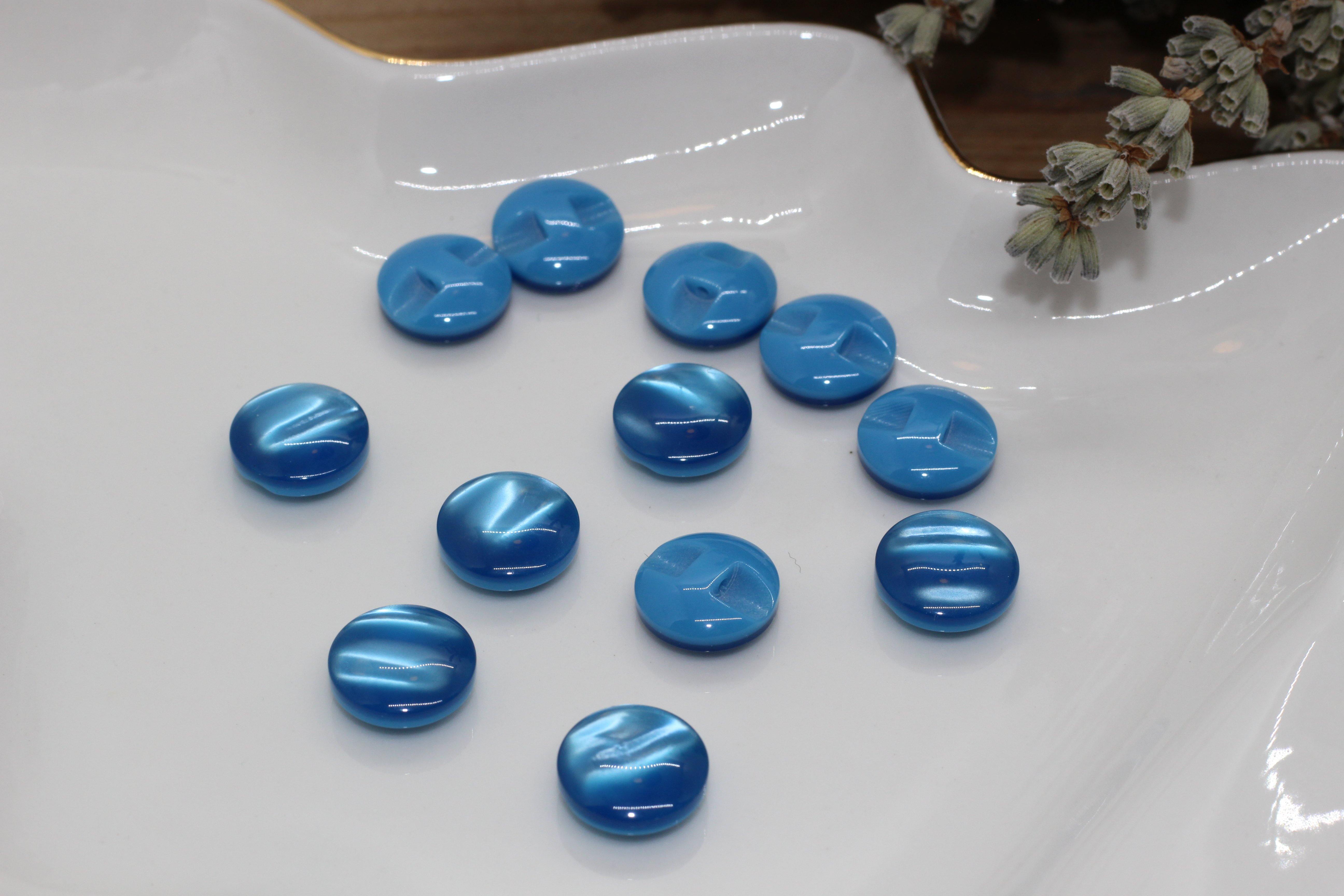 Bouton "Bonbon" Bleu - L'atelier de Gaspard et Léonie