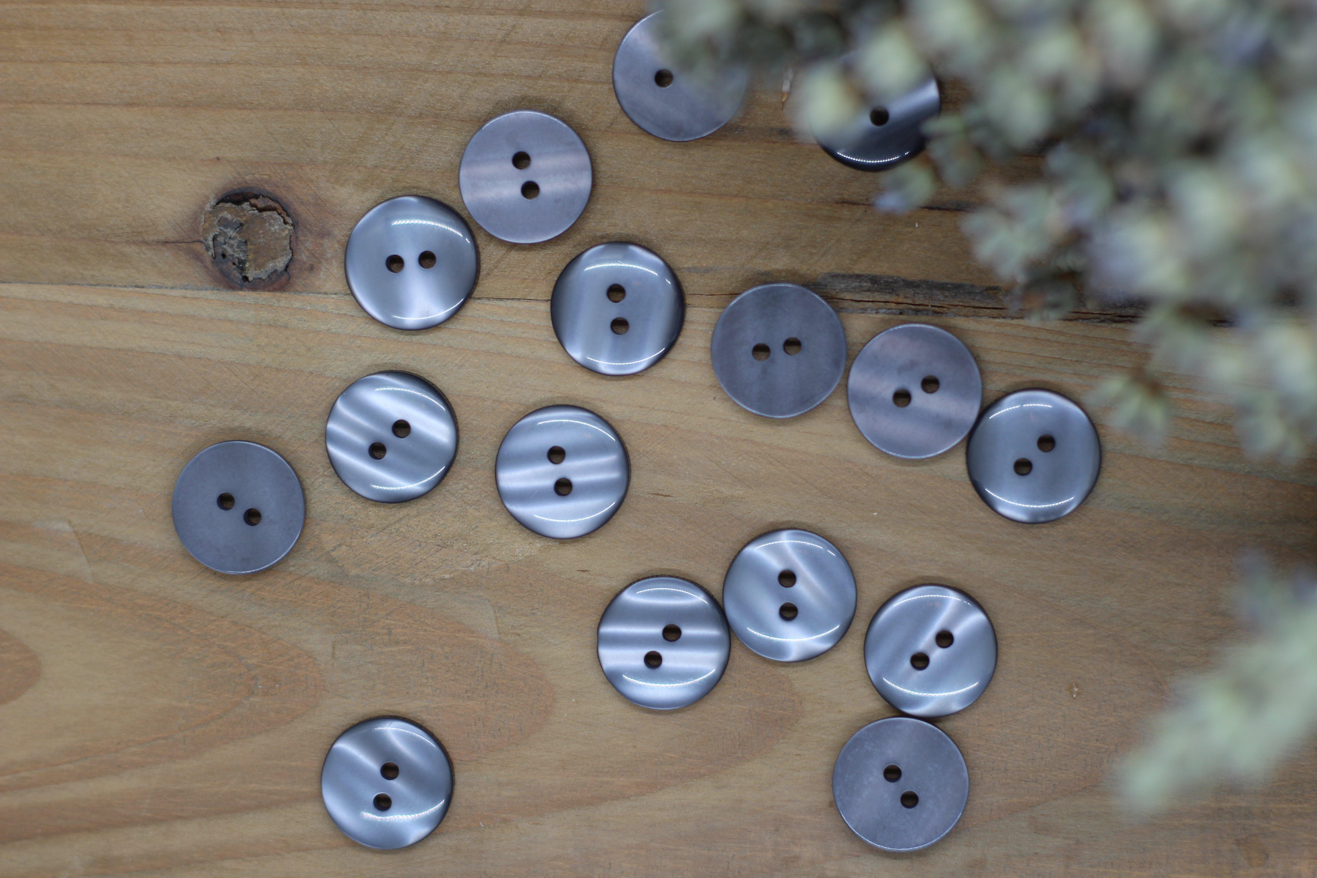 Bouton "Joy" Gris - L'atelier de Gaspard et Léonie