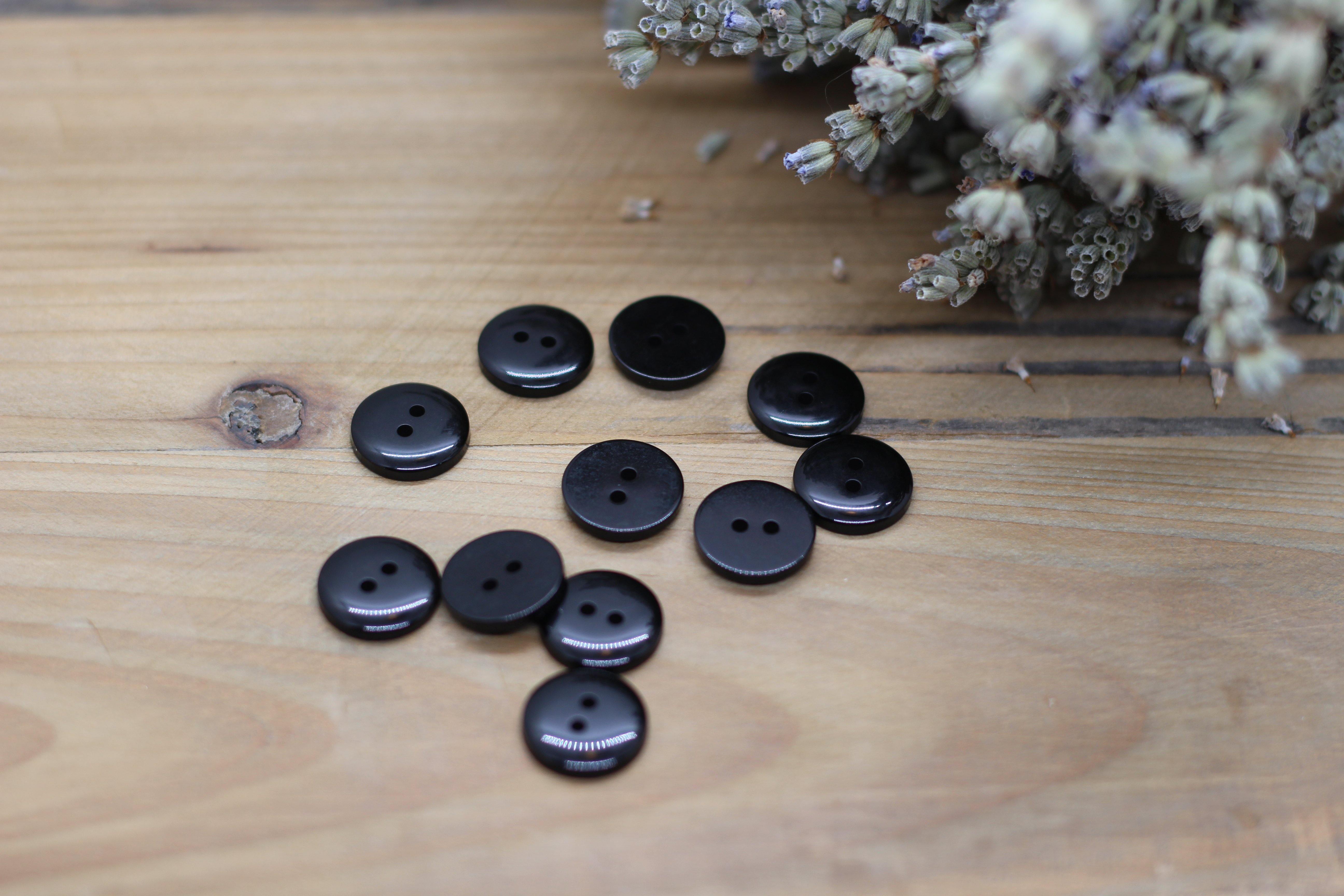 Bouton "Joy" Noir - L'atelier de Gaspard et Léonie