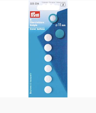Boutons à recouvrir Plastiques 11mm - PRYM Mercerie Prym | Gaspard et Léonie Tissus en ligne et Mercerie à Toulouse