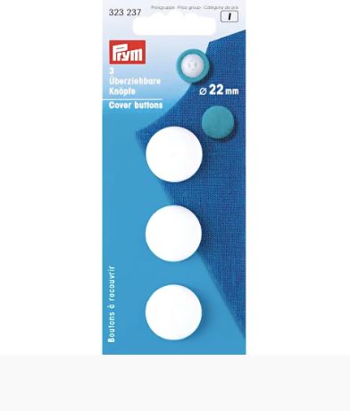 Boutons à recouvrir Plastiques 22mm - PRYM Mercerie Prym | Gaspard et Léonie Tissus en ligne et Mercerie à Toulouse