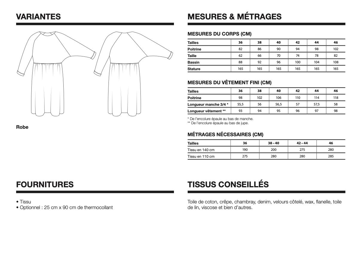 CASSIOPÉE Robe Pochette Patron de couture - L'atelier de Gaspard et Léonie