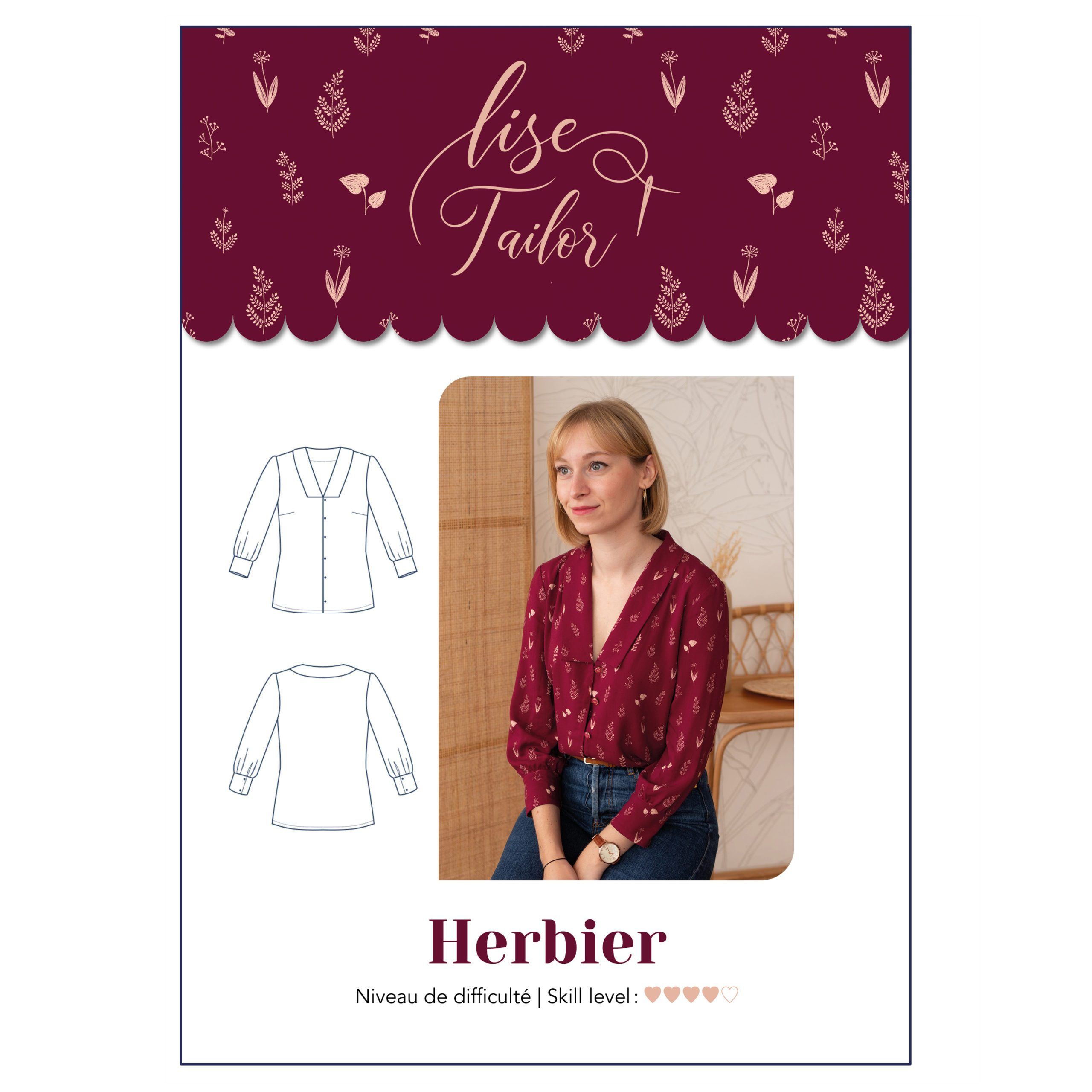 Chemise - HERBIER - Patron de couture pochette Patron de couture LISE TAILOR | Gaspard et Léonie Tissus Mercerie Toulouse