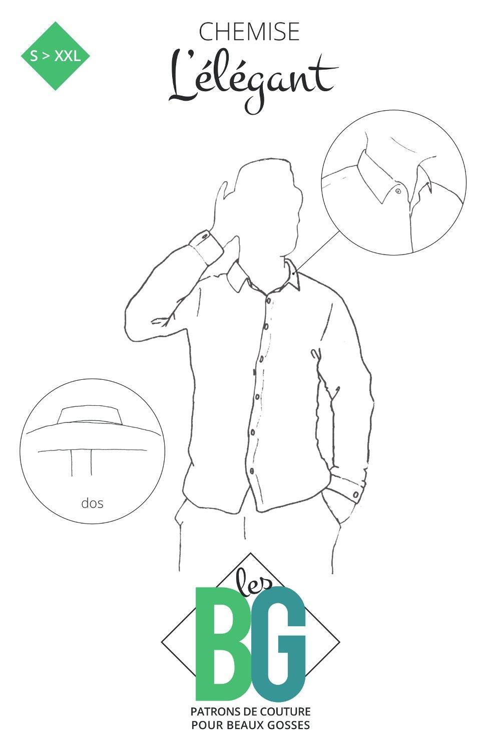 Chemise L'ÉLÉGANT Patron de couture pochette - L'atelier de Gaspard et Léonie