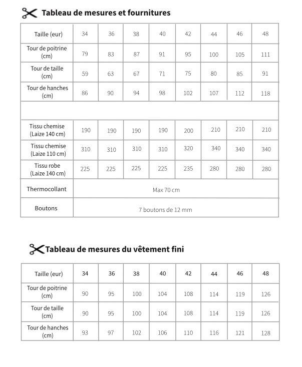 Chemise MARGERIE Patron de couture pochette - L'atelier de Gaspard et Léonie