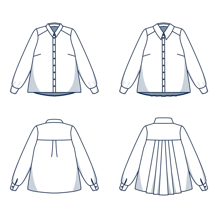 Chemise SAXA - Patron de couture pochette - Les lubies de Cadia Patron de couture Les lubies de Cadia | Gaspard et Léonie Tissus en ligne et Mercerie à Toulouse