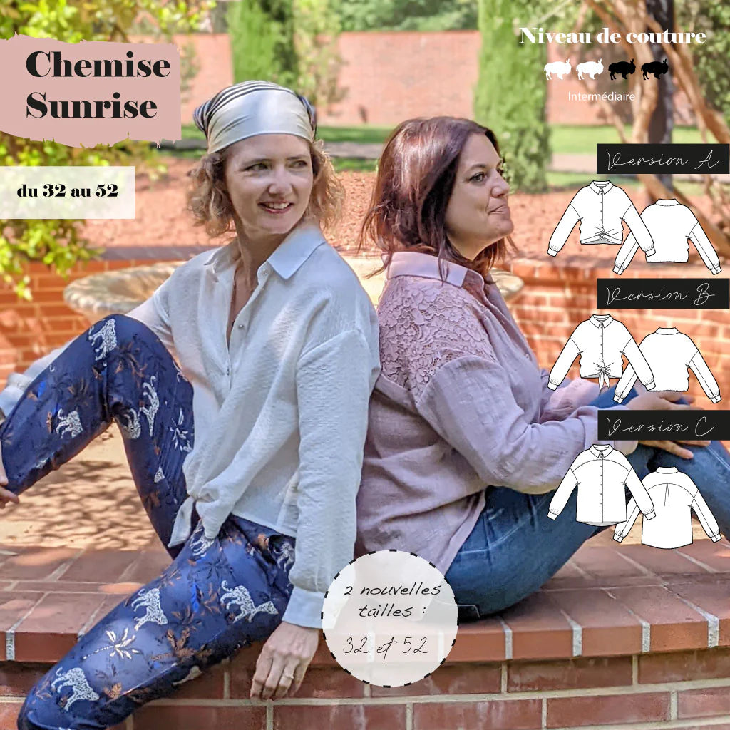 Chemise SUNRISE Patron de couture pochette - SUPER BISON Patron de couture SUPER BISON | Gaspard et Léonie Tissus en ligne et Mercerie à Toulouse