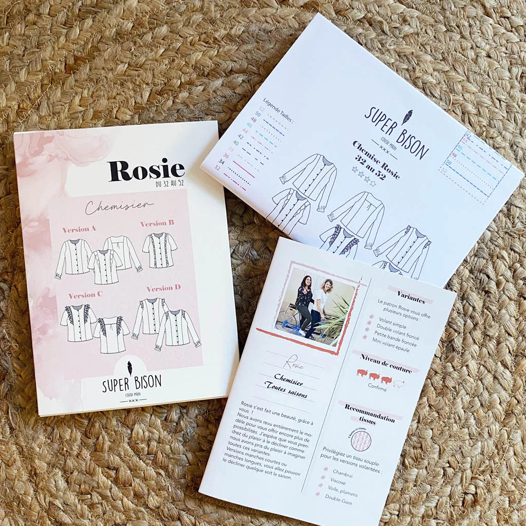 Chemisier ROSIE Patron de couture pochette - SUPER BISON Patron de couture SUPER BISON | Gaspard et Léonie Tissus en ligne et Mercerie à Toulouse