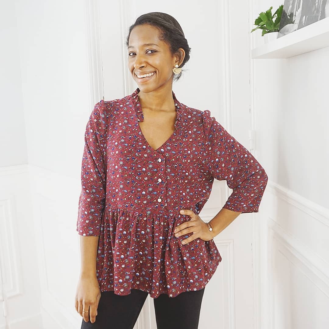 CLARA blouse patron de couture pochette Patron de couture Les lubies de Cadia | Gaspard et Léonie Tissus Mercerie Toulouse