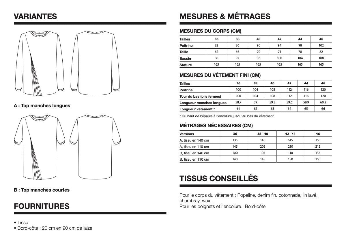 CLOCHETTE Haut Plissé Patron de couture pochette - L'atelier de Gaspard et Léonie