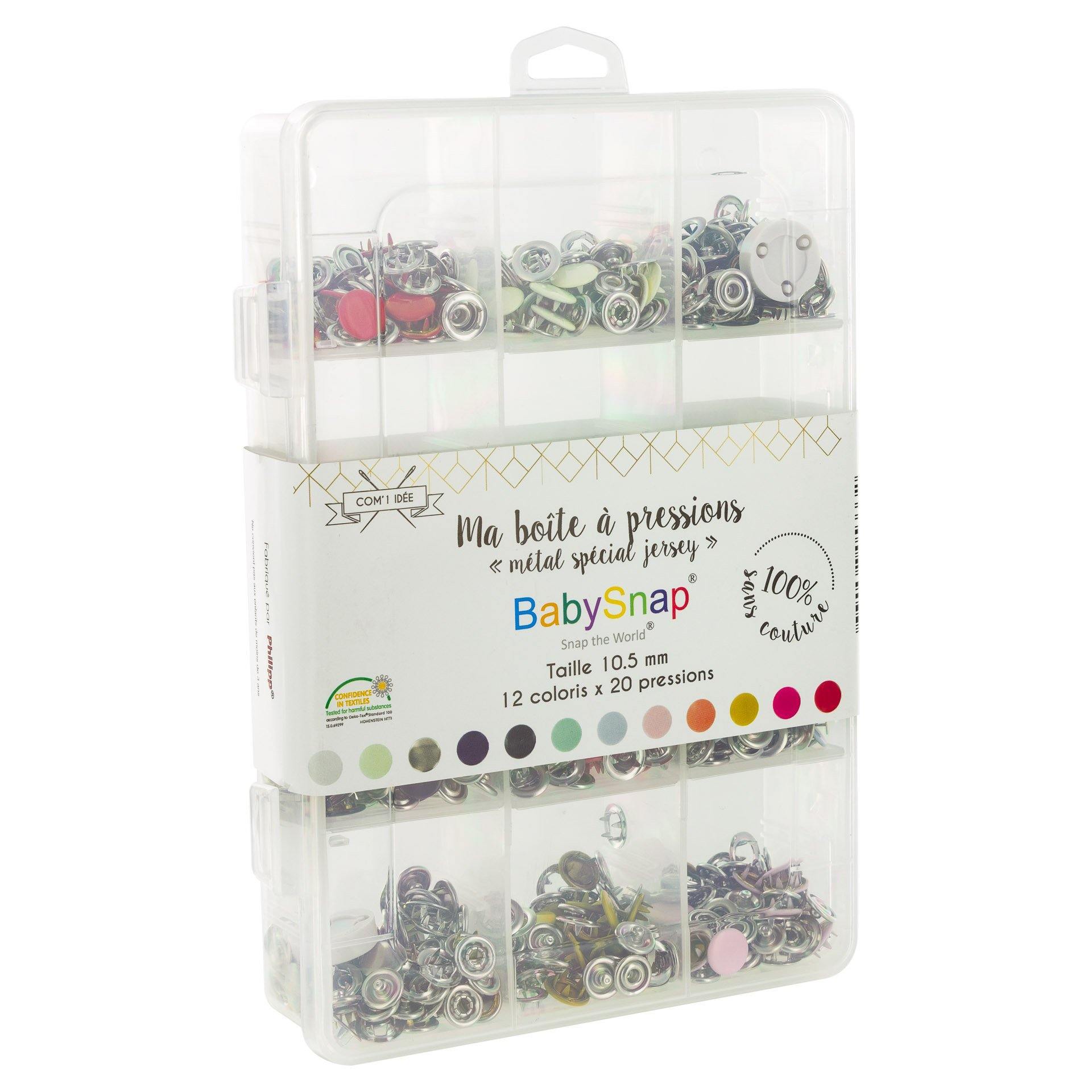 Coffret Boîte à pressions métal Spécial Jersey - L'atelier de Gaspard et Léonie