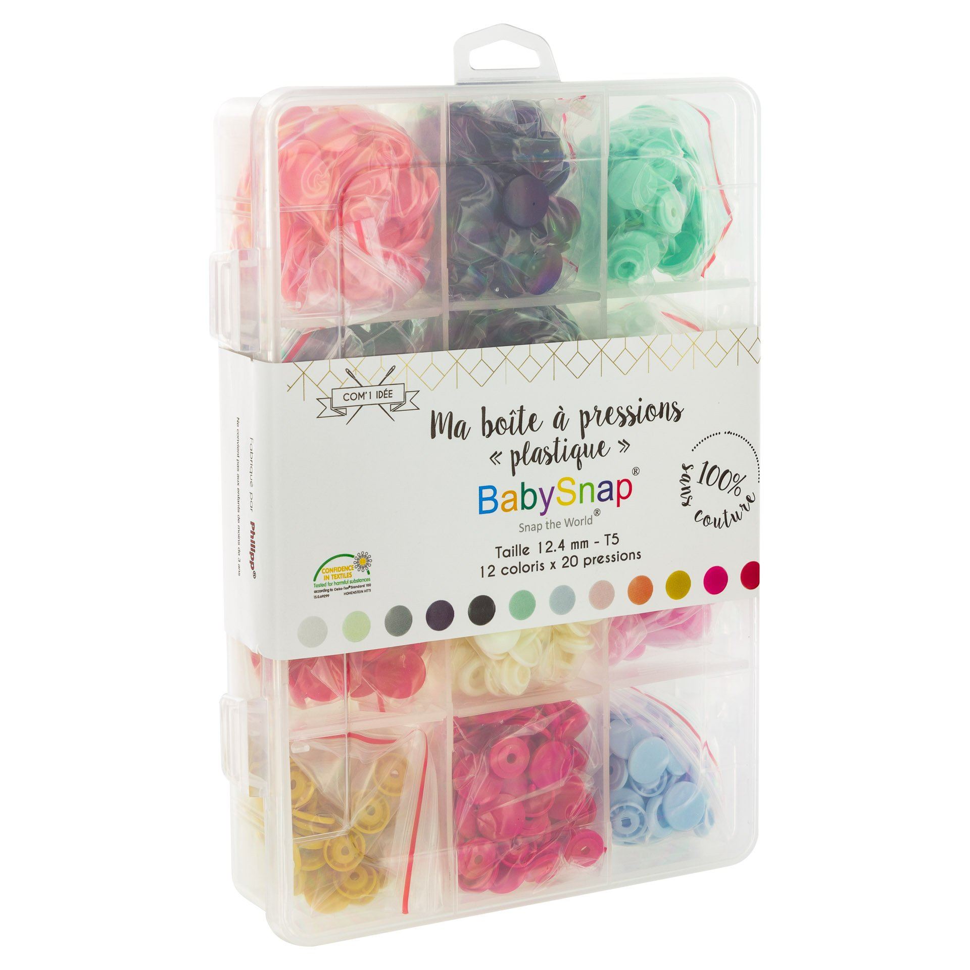 Coffret Boîte à pressions Plastiques Mercerie Babysnap | Gaspard et Léonie Tissus Mercerie Toulouse