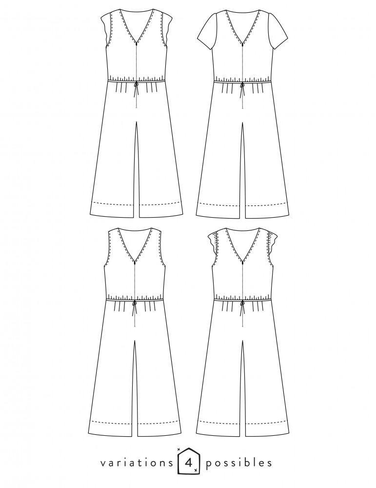 Combinaison Jolie Môme SCAMMIT Patron de couture pochette - L'atelier de Gaspard et Léonie