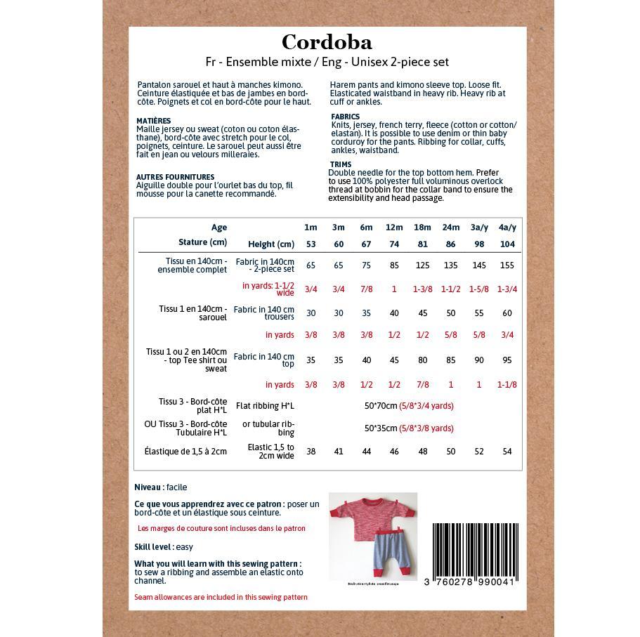 CORDOBA Ensemble mixte patron de couture pochette Patron de couture Ikatee | Gaspard et Léonie Tissus Mercerie Toulouse