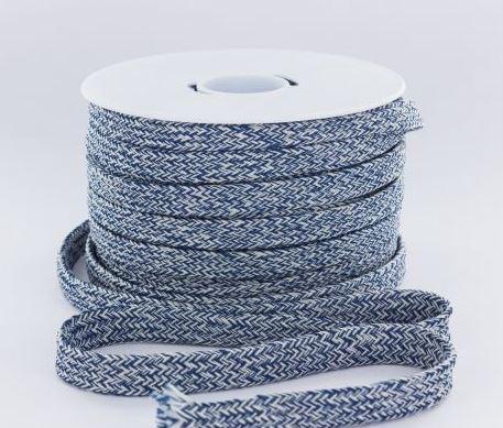 Mercerie Cordon tressé 12mm - Chiné Bleu | Gaspard et Léonie Tissus Toulouse