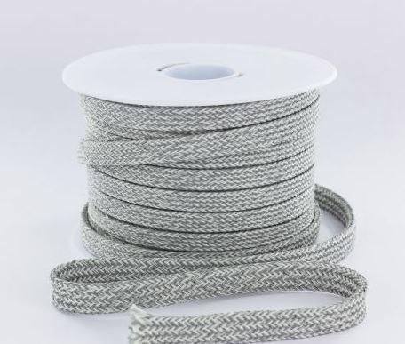 Mercerie Cordon tressé 12mm - Chiné Gris | Gaspard et Léonie Tissus