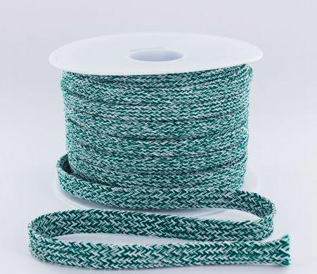 Cordon tressé 12mm - Chiné Vert | Gaspard et Léonie Tissus Toulouse