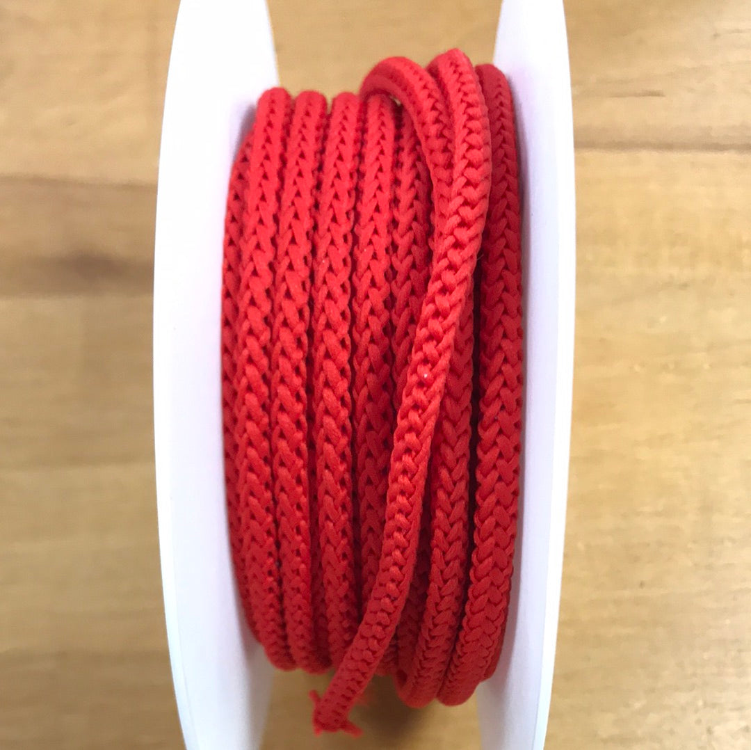 Cordon uni 4,5mm (vendu x10cm) - ROUGE COL:8 Mercerie Sélection Gaspard & Léonie | Gaspard et Léonie Tissus en ligne et Mercerie à Toulouse