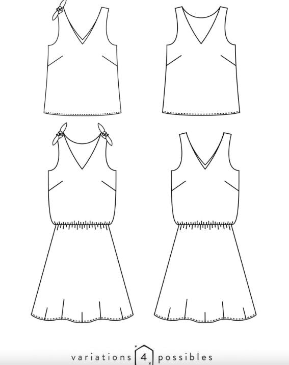 Débardeur ou Robe femme TALISMAN Patron de couture pochette - Atelier SCÄMMIT Patron de couture ATELIER SCÄMMIT | Gaspard et Léonie Tissus en ligne et Mercerie à Toulouse