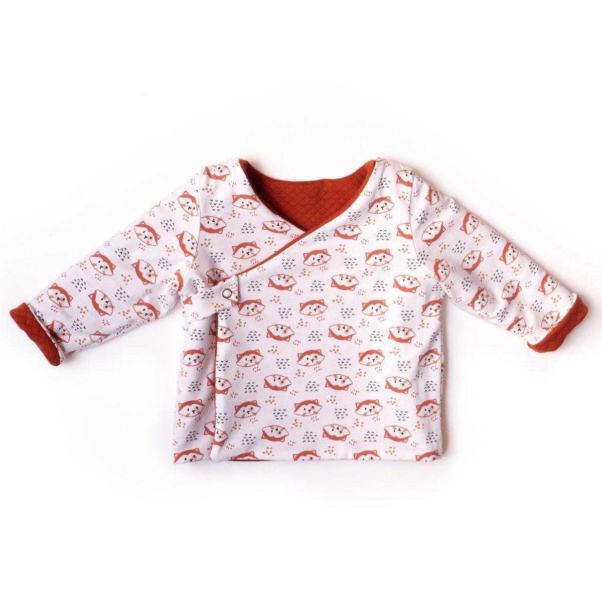 DUBLIN Enfant ROBE-Gilet croisé Cardigan patron de couture pochette - L'atelier de Gaspard et Léonie