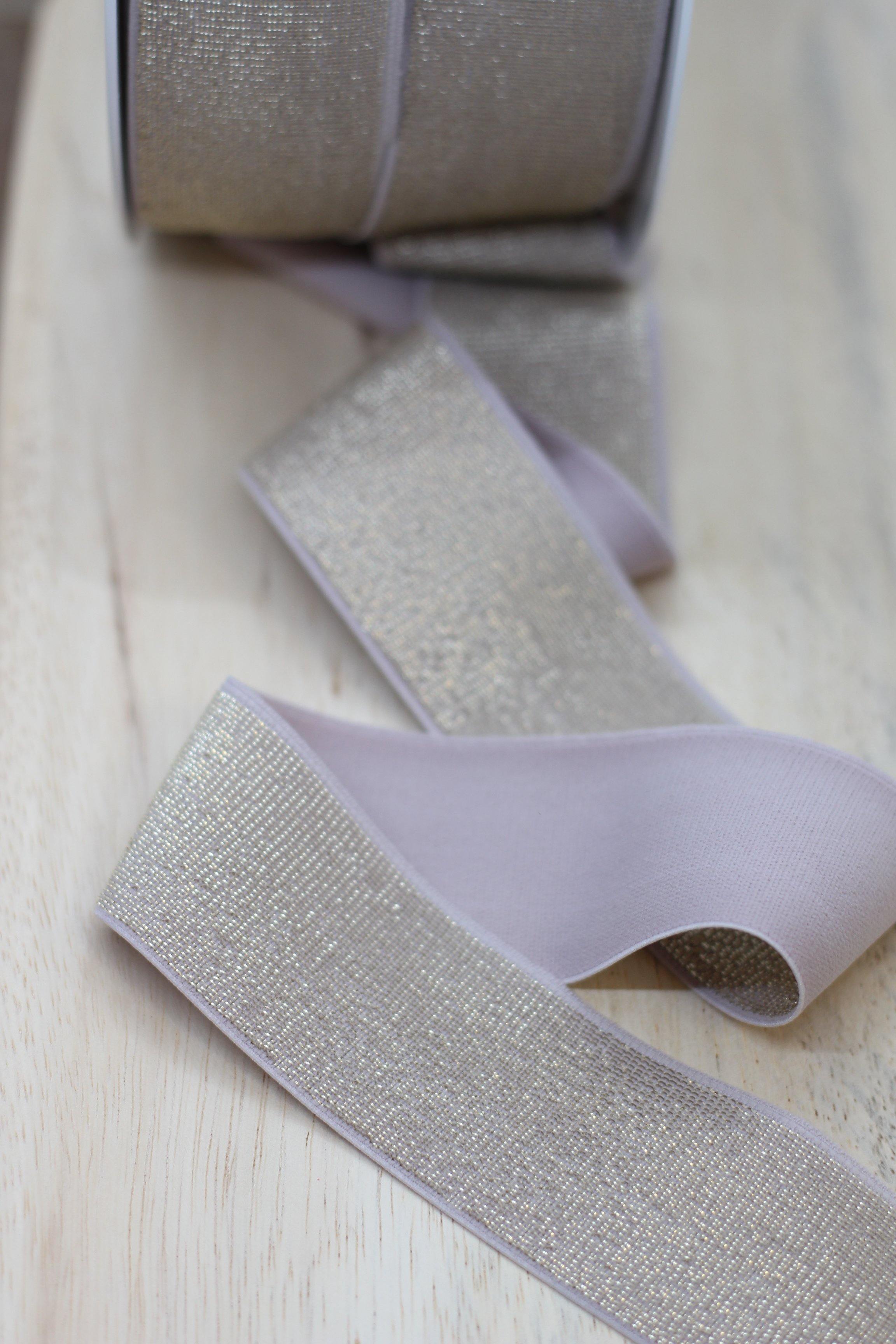 Elastique Large Lurex Nude/Doré (Vendu x10cm) - L'atelier de Gaspard et Léonie