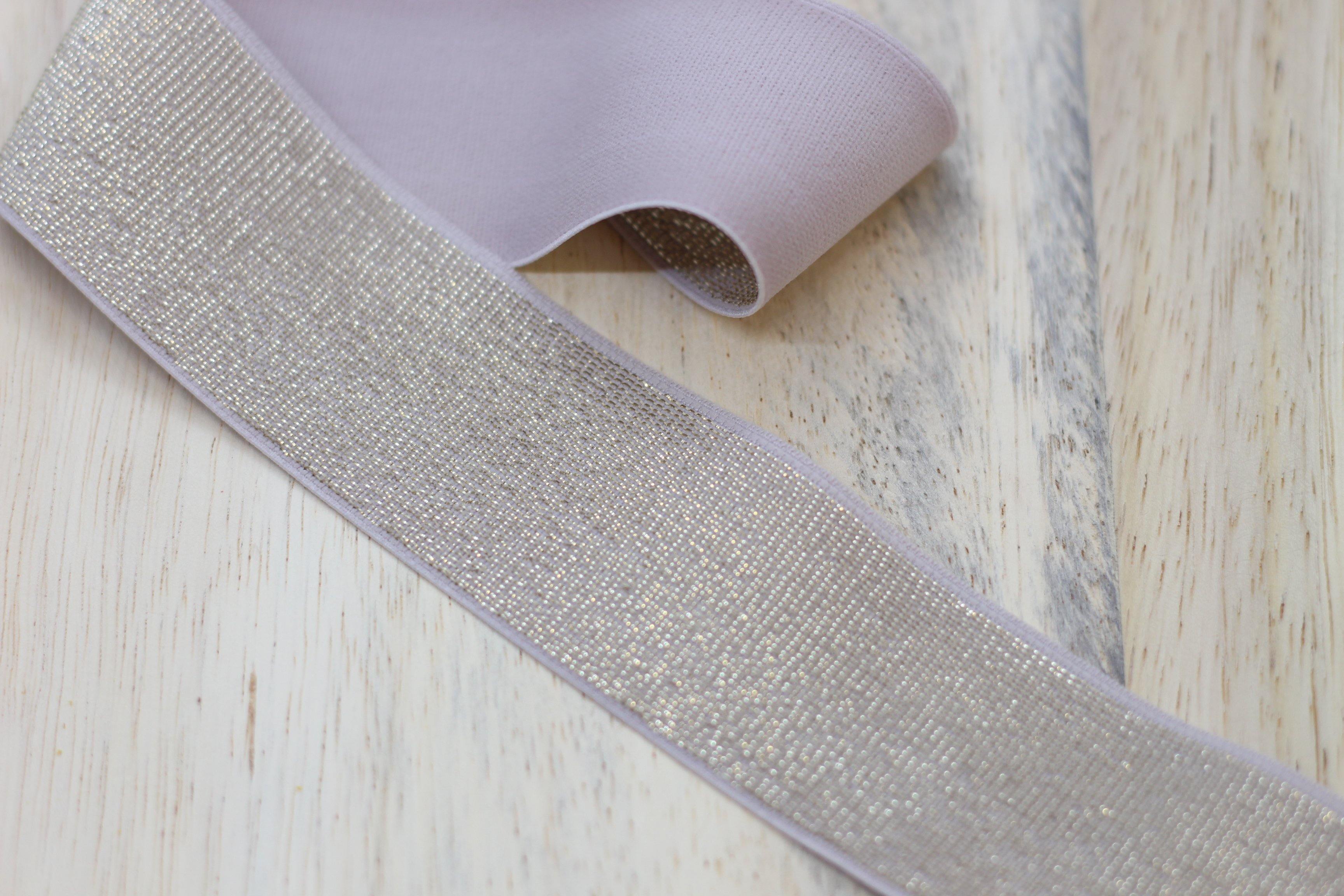 Elastique Large Lurex Nude/Doré (Vendu x10cm) - L'atelier de Gaspard et Léonie