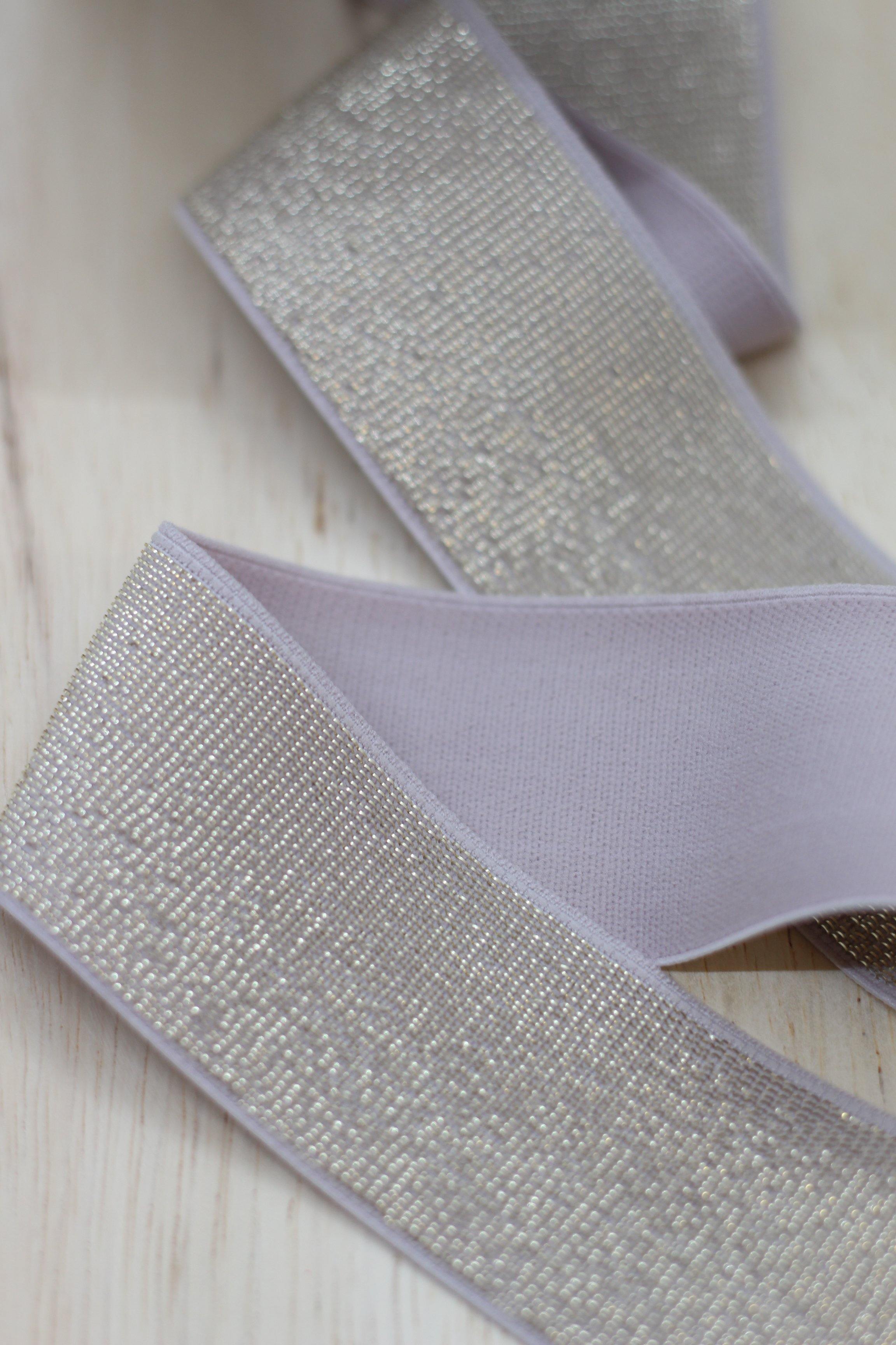 Elastique Large Lurex Nude/Doré (Vendu x10cm) - L'atelier de Gaspard et Léonie