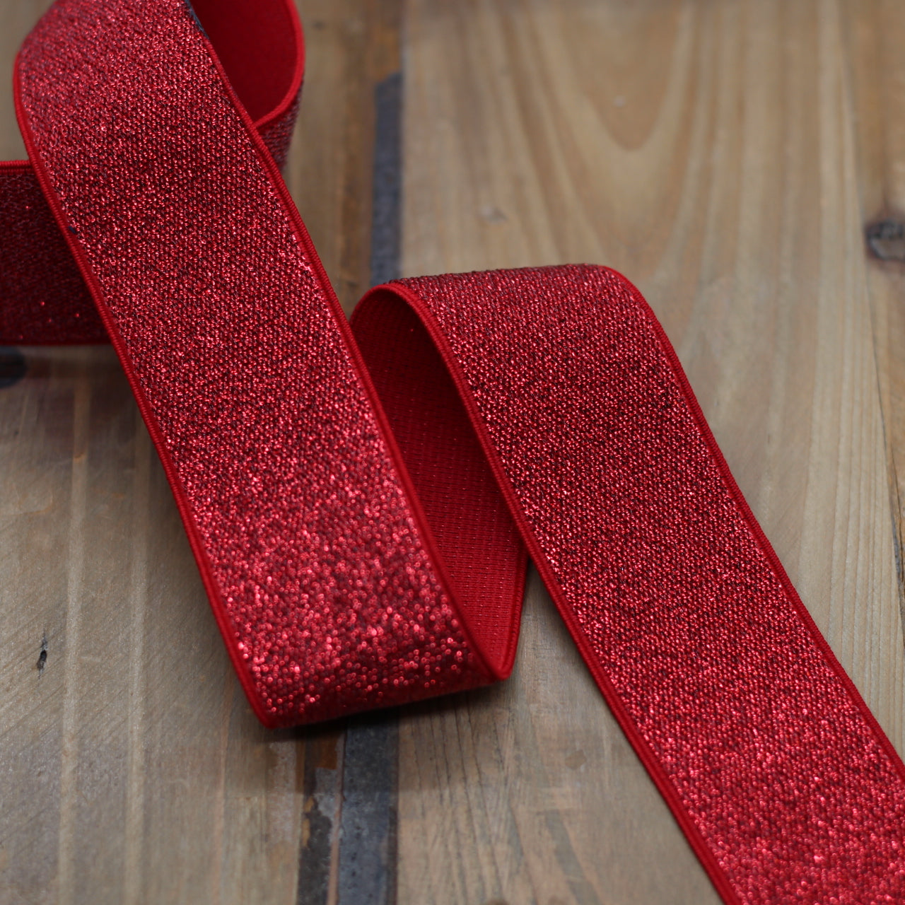 Elastique Large Lurex Rouge (Vendu x10cm) Mercerie Sélection Gaspard & Léonie | Gaspard et Léonie Tissus en ligne et Mercerie à Toulouse
