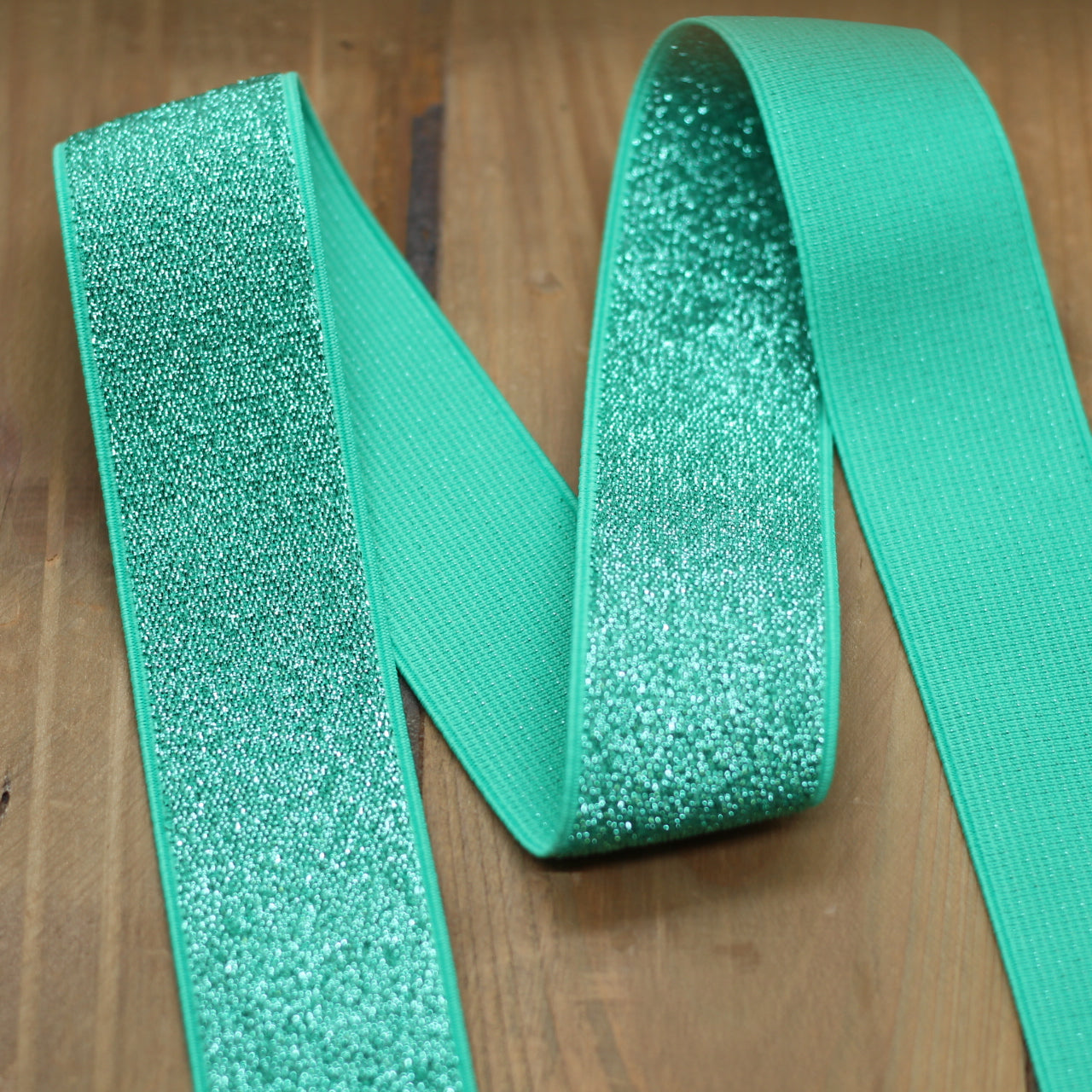 Elastique Large Lurex Vert menthe (Vendu x10cm) Mercerie Sélection Gaspard & Léonie | Gaspard et Léonie Tissus en ligne et Mercerie à Toulouse