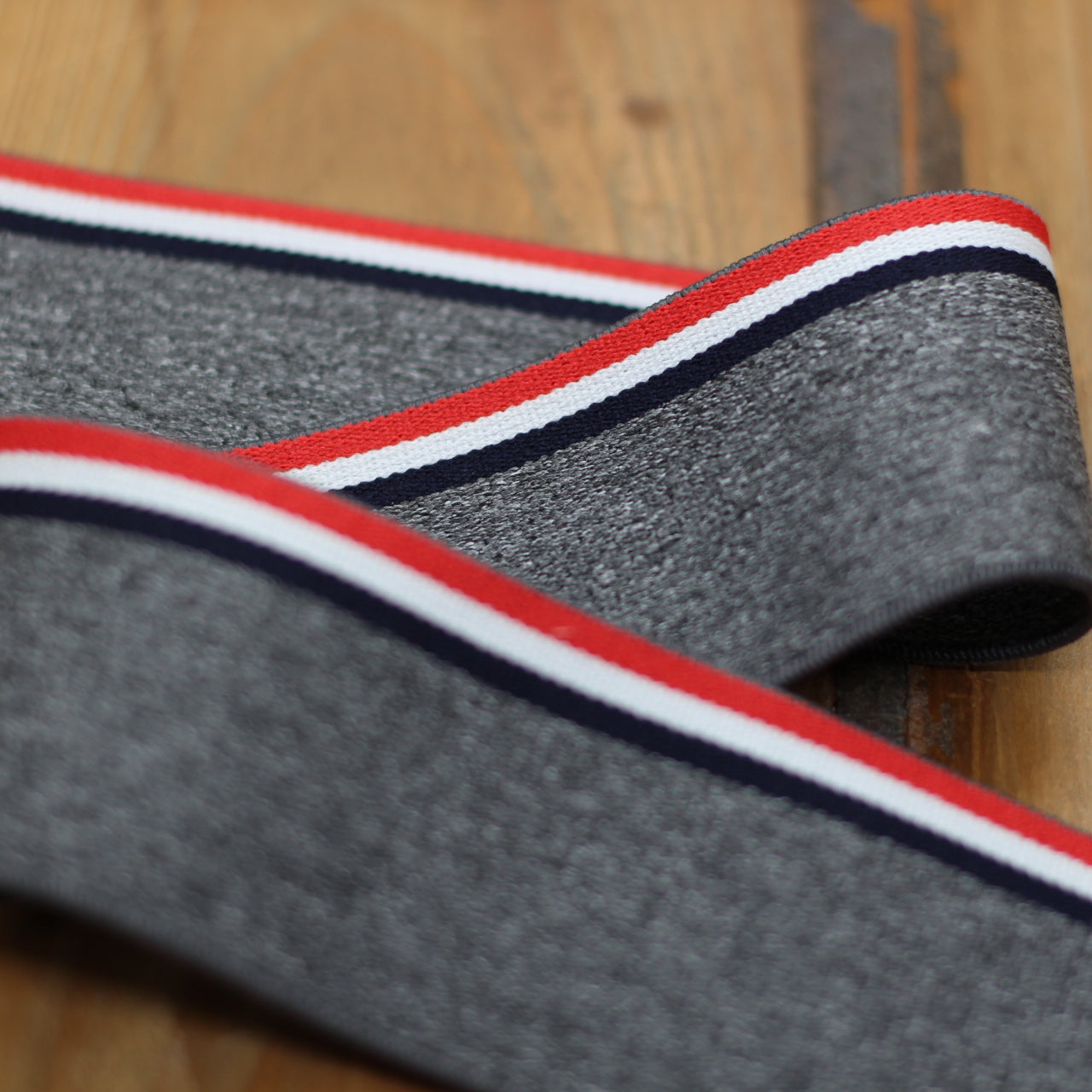 Elastique lingerie - BOXER 45mm Stripe tricolore (vendu x10cm) Mercerie Sélection Gaspard & Léonie | Gaspard et Léonie Tissus en ligne et Mercerie à Toulouse