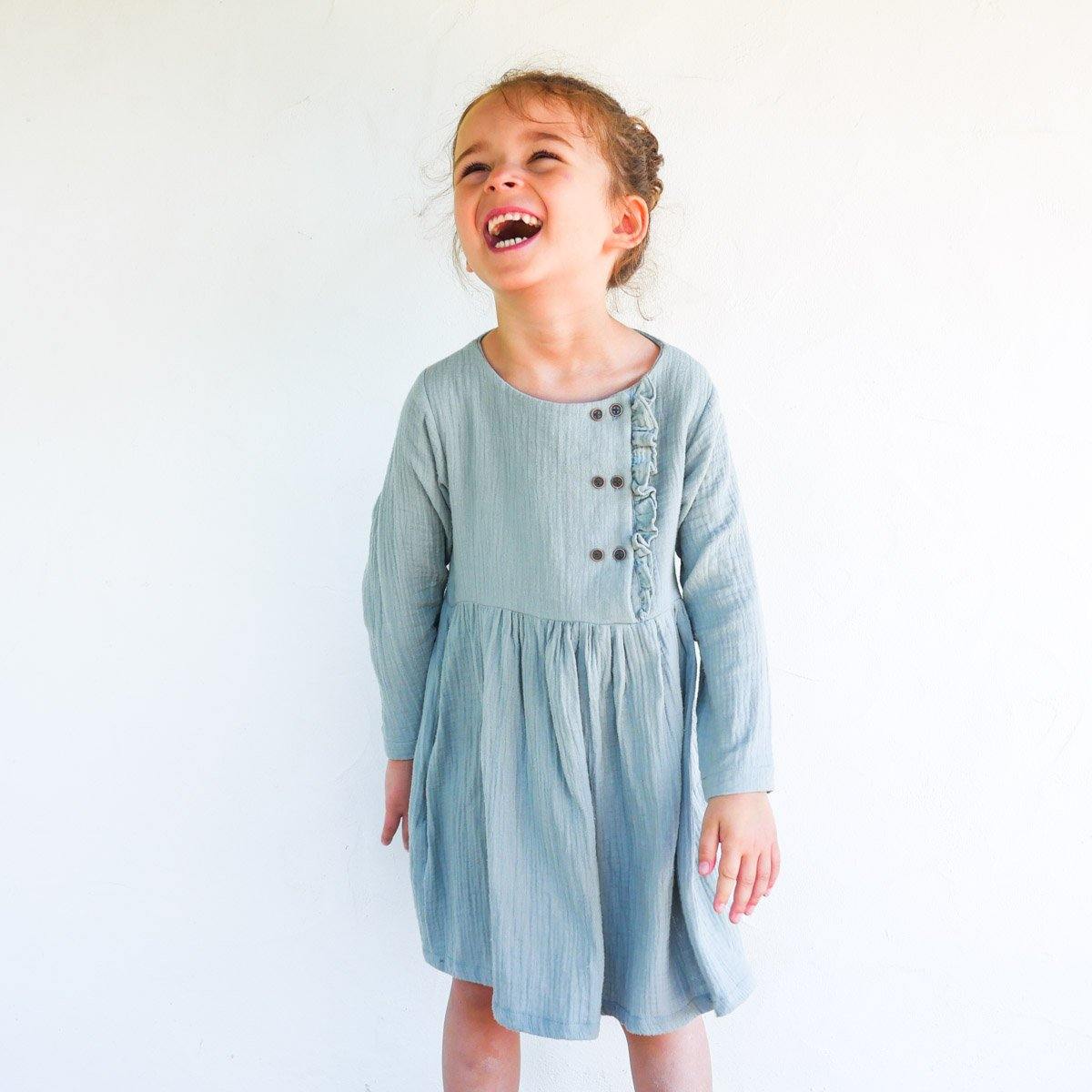 ELONA Enfant Blouse ou Robe patron de couture pochette - L'atelier de Gaspard et Léonie