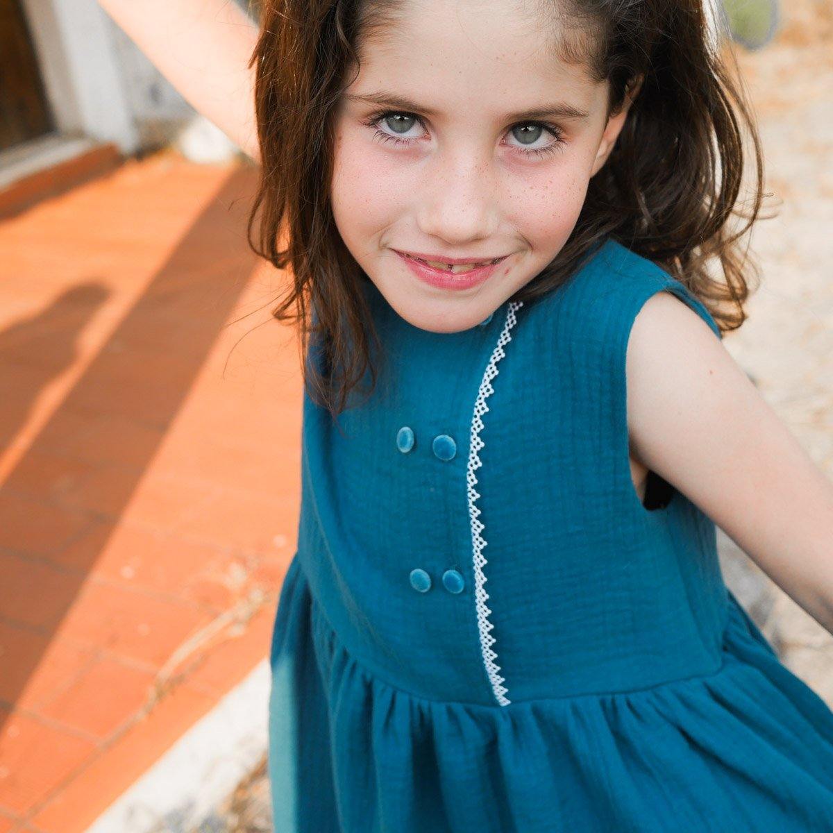 ELONA Enfant Blouse ou Robe patron de couture pochette - L'atelier de Gaspard et Léonie