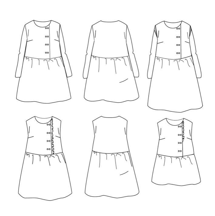 ELONA Mum Blouse ou Robe Patron de couture pochette - L'atelier de Gaspard et Léonie