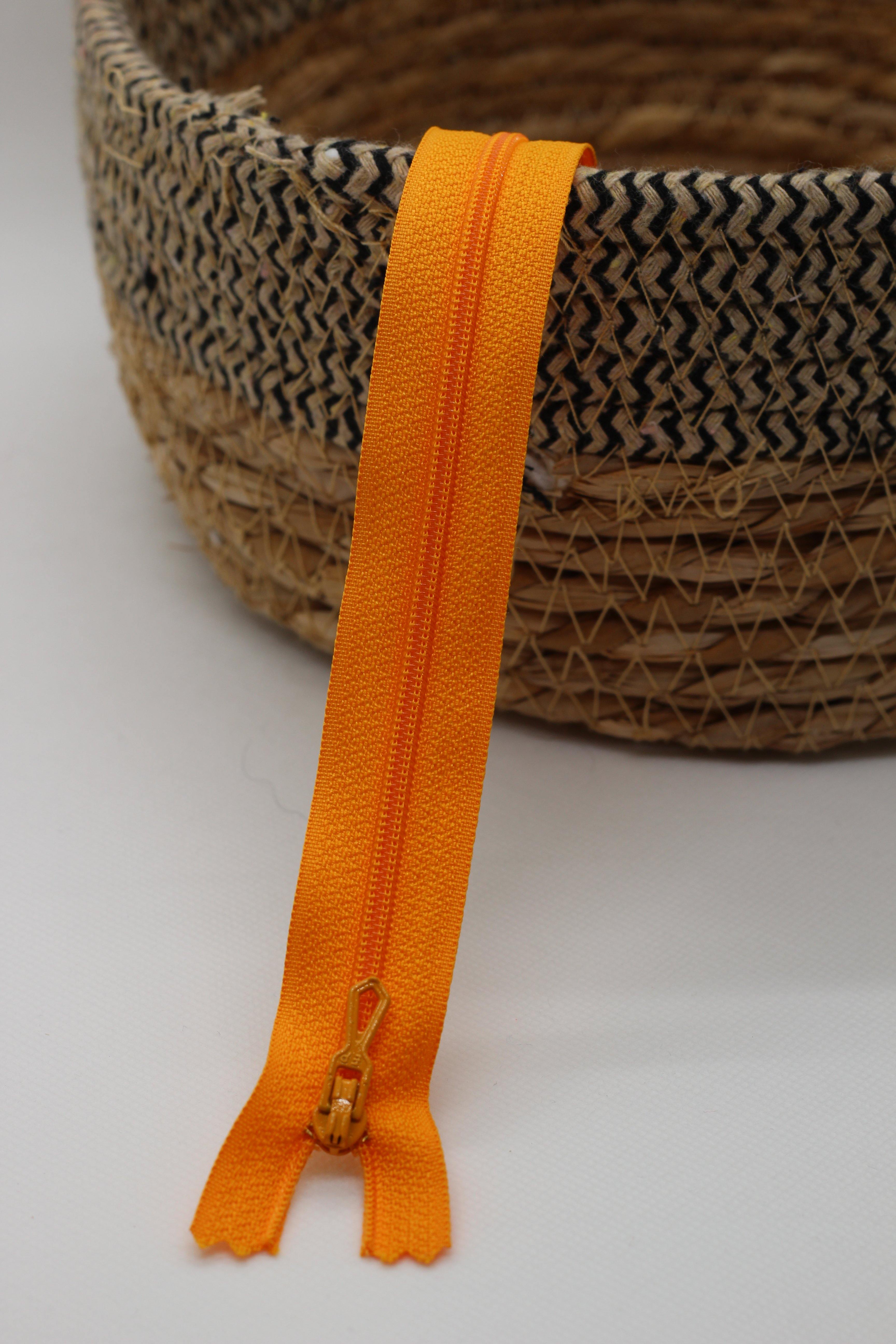 Fermeture Eclair Spirale ORANGE - Non Séparable Z51 649 - L'atelier de Gaspard et Léonie