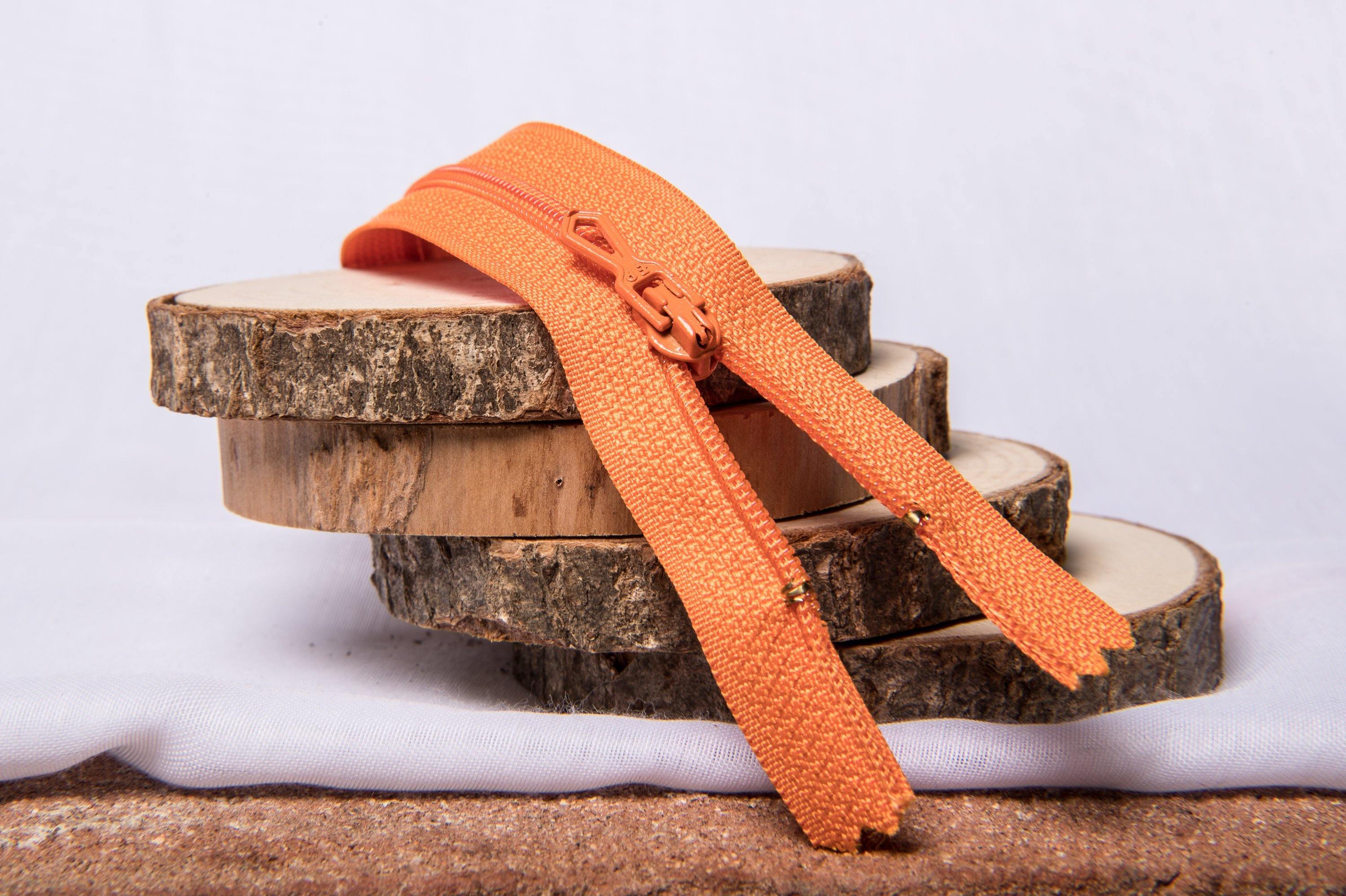 Fermeture Eclair Spirale ORANGE - Non Séparable Z51 680 - L'atelier de Gaspard et Léonie