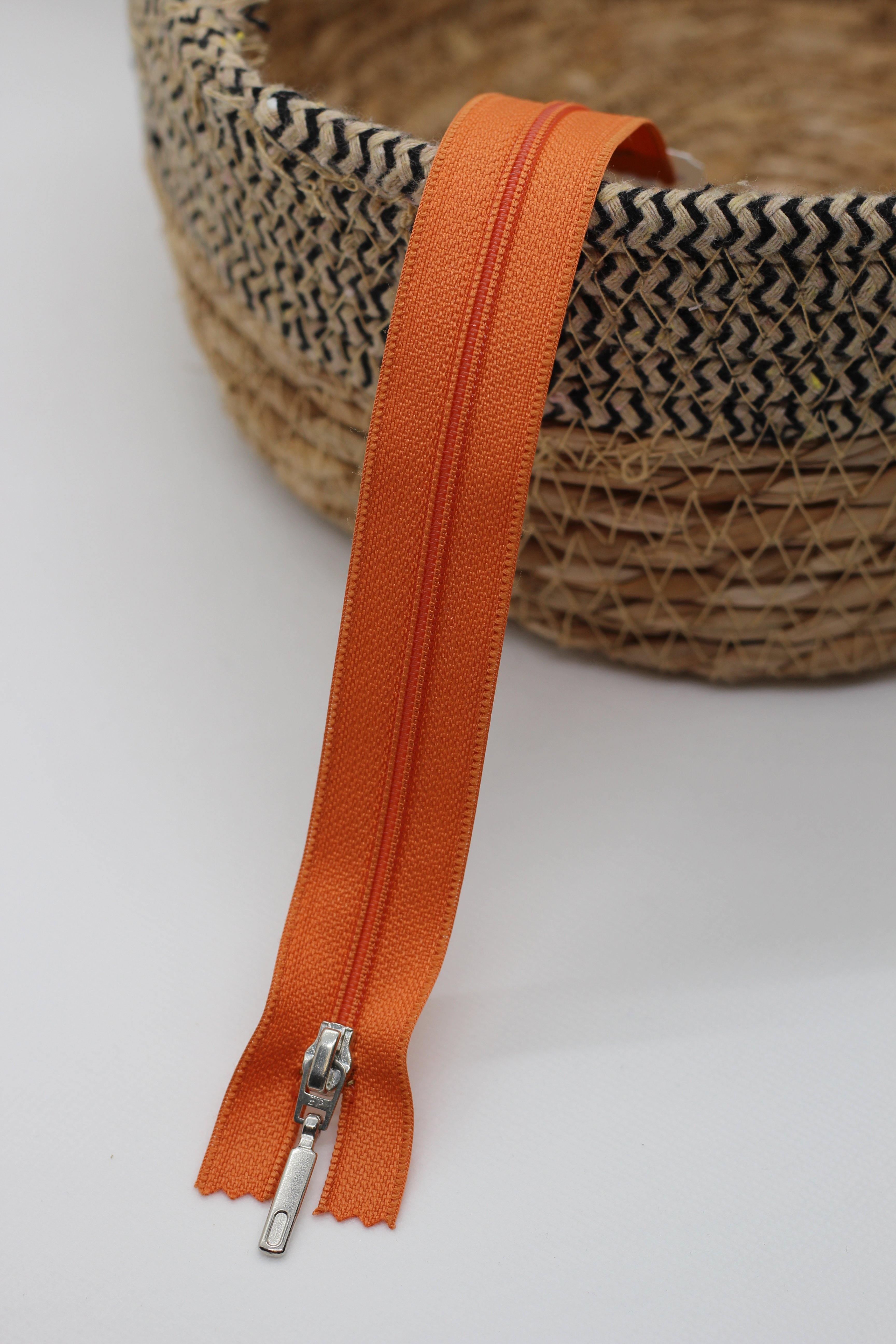 Fermeture Eclair Spirale ORANGE - Non Séparable Z51 827 - L'atelier de Gaspard et Léonie